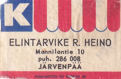 Järvenpää. Elintarvike R. Heino   b592