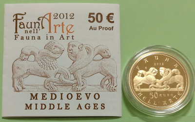 Italia Fauna and Art 16,1 g (900) kultaa, pieni lyöntimäärä.