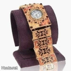 134 .. Kulta Duble Heart Lady Girls .. Rannekello - pikkukuva 5