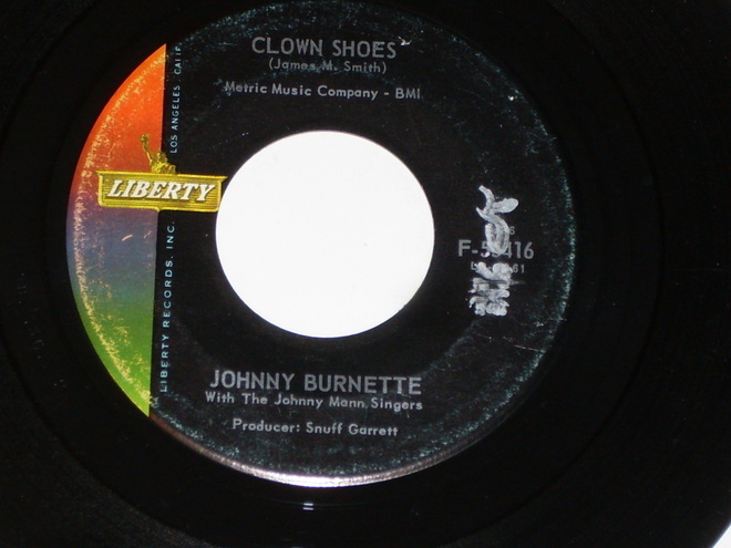 7" JOHNNY BURNETTE  Clown Shoes - single 1962 rockabilly EX-