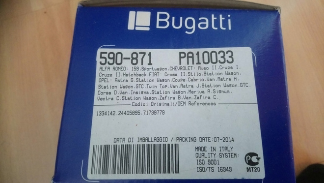 AlfaR Chevy Fiat Opel Saab Vesipumppu Bug. PA10033, 590-871
