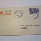 1949 Olavinlinna 35mk R FDC Tanskaan N 45e - pikkukuva 1