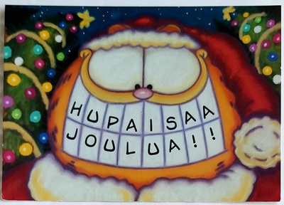 KARVINEN-HUPAISAA JOULUA!!-KULKEMATON JOULUKORTTI