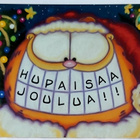 KARVINEN-HUPAISAA JOULUA!!-KULKEMATON JOULUKORTTI - pikkukuva 1