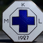 Emalinen MKL Vuodelta - 1927- Ehjä lukitus. Halkaisija - - pikkukuva 1