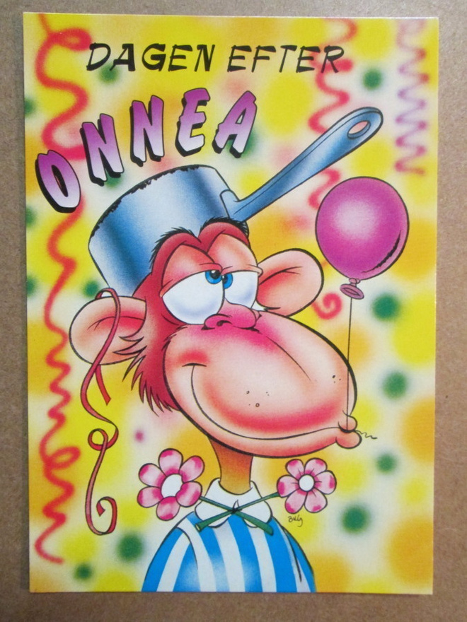 KULKEMATON DAGEN EFTER PÄIVÄN MYÖHÄSSÄ ONNEA ONNITTELUKORTTI