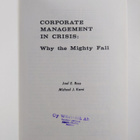 Joel E. Ross : Corporate management in crisis; : why the ... - pikkukuva 3