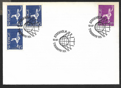 Ruotsi - VM i handboll FDC 1967 (Fac. 595-596)