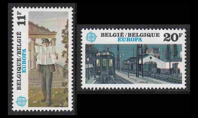Belgia 2144-5 ** Europa suuret saavutukset (1983)