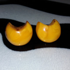 Vintage Baltic Amber EGG YOLK Meripihka korvakorut - pikkukuva 4