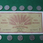 11 kpl 1 markka 1952-1962 koko sarja ja 1 mk seteli 1963 - pikkukuva 2