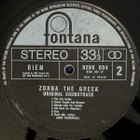 ZORBA THE GREEK :: ORIGINAL SOUNDTRACK :: VINYYLI LP 1976 - pikkukuva 4