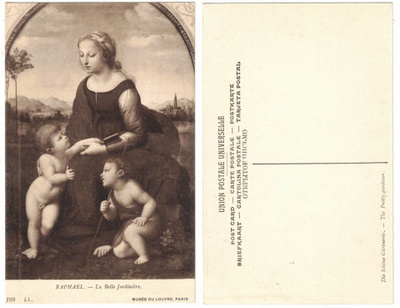 Vanha kortti, Raffaello Sanzio, Kaunis puutarhuri
