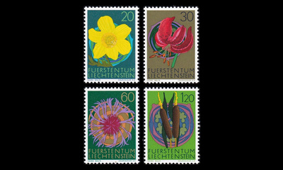 Liechtenstein 560-3 ** Kukkia (1972)