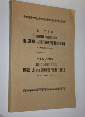 Kutsu Filosofisen tiedekunnan maisterin- ja tohtorinpromo...