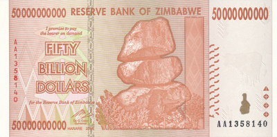 Zimbabwe 50.000.000.000 Dollars 2008 #717