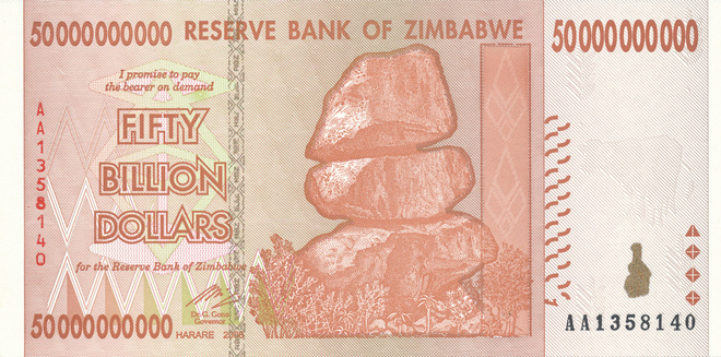 Zimbabwe 50.000.000.000 Dollars 2008 #717