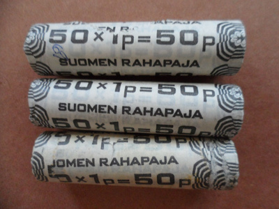 1 penni 1969 Cu raharullat (3) + vanhempaa