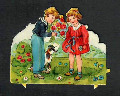 EAS 3006 - Lapsipari, koira ja kukat - 1950-luvulta