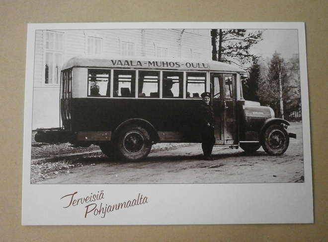 Linja-auto Vaala - Muhos - Oulu, SMY 100 v. numeroitu kortti
