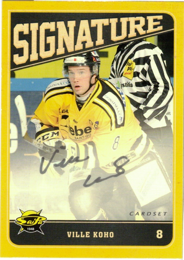2013-14 Cardset VILLE KOHO SaiPa signature nimmari
