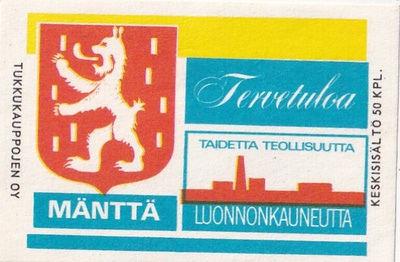 Mänttä, Vaakuna, Tervetuloa  , s74