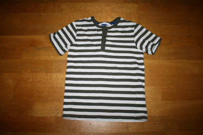 H&M vihreä-valko raidallinen t-paita 122-128