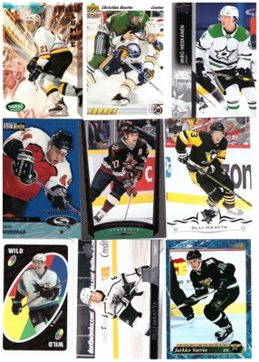 9 x SUOMI NHL mm. LUMME, RUUTTU, HEISKANEN......