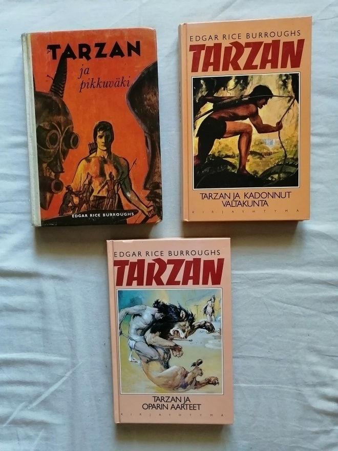 Burroughs, Edgar Rice: Tarzan-kirjat (12 kpl, SiniSet)