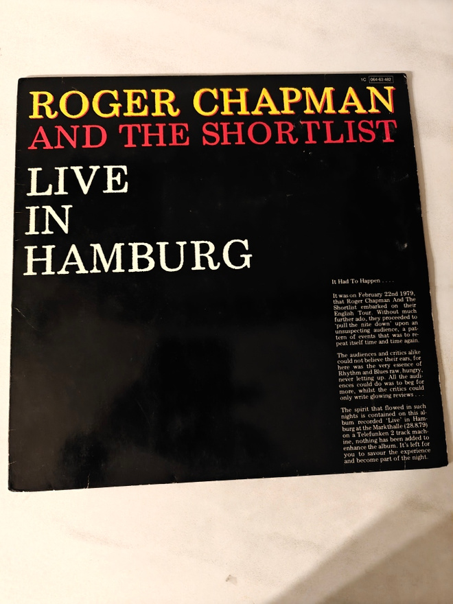 LP Roger Chapman live in Hamburg