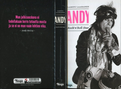 ANDY McCOY . KIRJA . ANDY ROCK ´N´ ROLL STAR