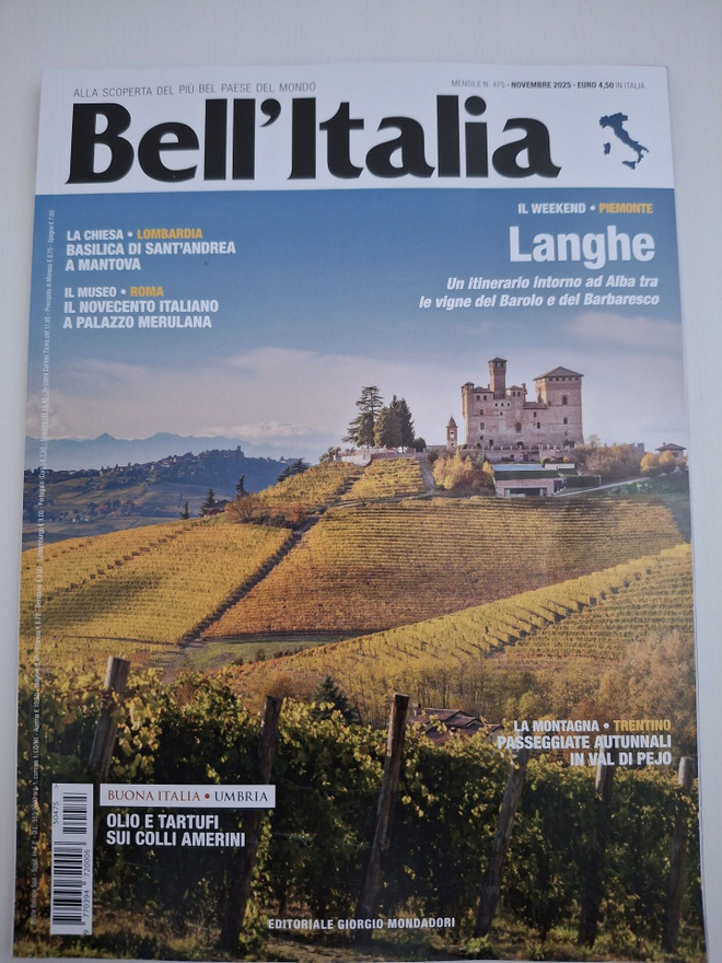 Bell’ Italia Novembre 2025 matkailu taide kulttuuri
