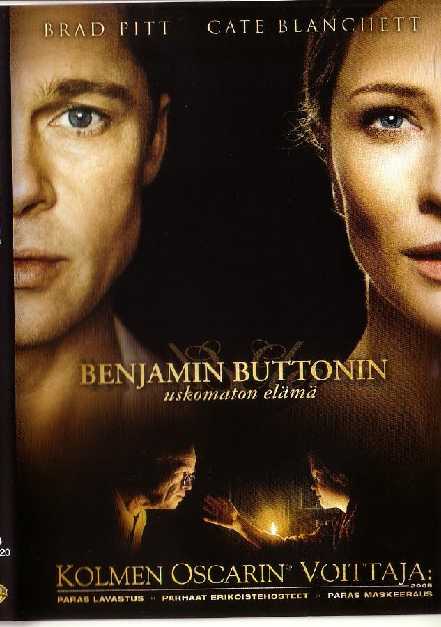 dvd, Benjamin Buttonin uskomaton elämä (Pitt, Blanchett) [fa