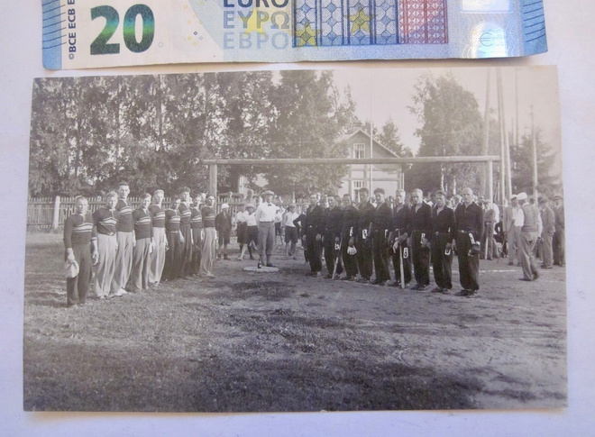 VANHA Valokuva Terijoki Pesäpallo Postikorttikoko 1930-l