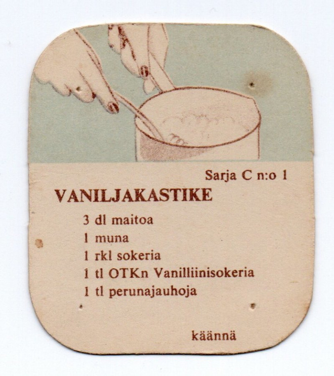 Kahvilappu Sarja   C  n:o 1 Vaniljakastike