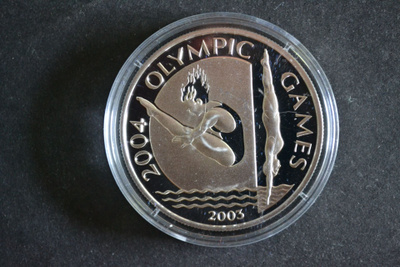 Olympia Samoa 2004 Uimahyppy 10$ Ag