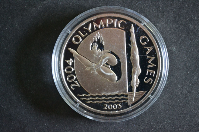 Olympia Samoa 2004 Uimahyppy 10$ Ag