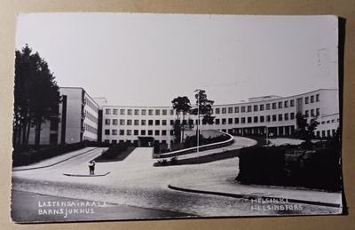 Helsinki, Lastensairaala, vanha valokuvapk, ei p.