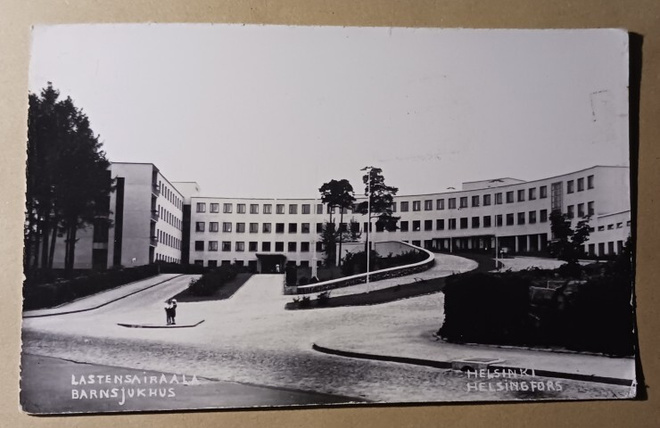 Helsinki, Lastensairaala, vanha valokuvapk, ei p.