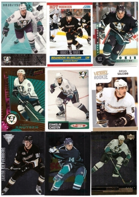 9 x ANAHEIM DUCKS Erikois/Parallel RC ym. kortteja