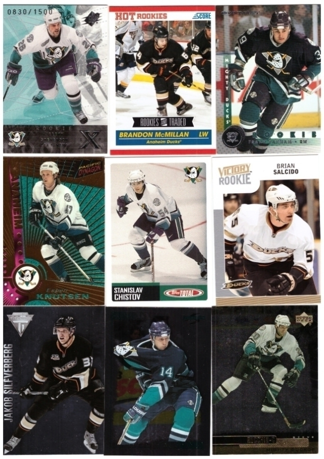 9 x ANAHEIM DUCKS  Erikois/Parallel RC ym. kortteja