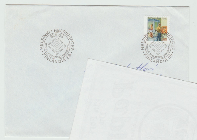 Postileima   HELSINKI FINLANDIA  88 ,  12.6.88