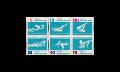 DDR 907-12_sb ** Uimalajejen EM-kisat (1962)