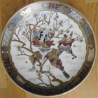 Japanilainen lautanen Meiji kaudelta, Satsuma-tyyli, samurai - pikkukuva 1