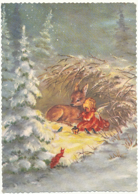 Enkeli ja metsän eläimiä - kulk. 1959