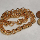21k kullattu Kanadalainen papu kaulakoru Gold plated - pikkukuva 4