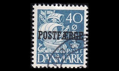 Tanska PF_27 o Laiva 40 öre sininen (1942)