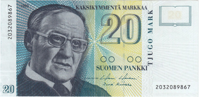 20 Markkaa 1993 kl.8-9