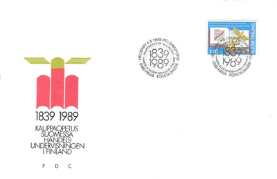FDC 1989 KAUPPAOPETUS SUOMESSA 150 VUOTTA