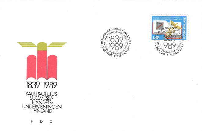 FDC 1989 KAUPPAOPETUS SUOMESSA 150 VUOTTA